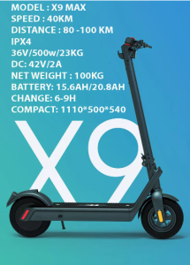Xe  scooter điện  X9-Promax - xe điện cao cấp đi được 80-100km mỗi lần sạc-scooter điện gấp gọn