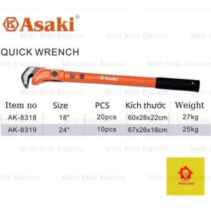 Mỏ lết răng kẹp nhanh Asaki AK-8318AK-8319mỏ lết răng tự động Asakimỏ lết đa năngkìm nước mỏ lếtmỏ lết công nghiệpcờ lê thông minhcà lê Asaki