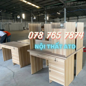 Bàn máy tính Bàn Làm Việc Gỗ ép 100x50cm 120x60cm có ngăn kéo giá rẻ