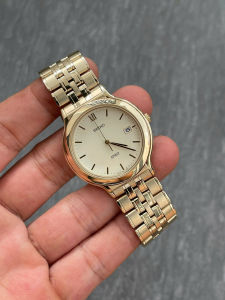 Đồng hồ nam Seiko Spirit vàng nhạt kính saphia size mặt 34.5mm chạy pin hàng si