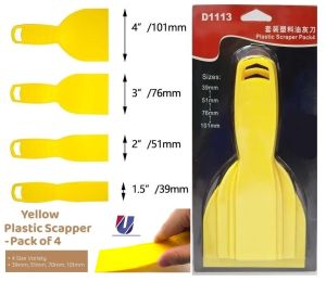 Multi-Purpose 4 Pieces Plastic PVC Scraper Set Putty Knife Installation Tool decals wallpaper patch - 39 51 76 101 mm