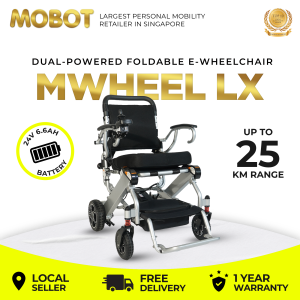 MOBOT SG OFFICIAL | MWHEEL LX Motorised Electric Wheelchair | Dual Battery