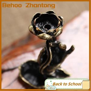 Behoo ธูปทองเหลืองแบบไหลย้อนกลับสำหรับพระพุทธเจ้าเครื่องหอมธูปทองเหลืองเครื่องหอมสำหรับพิธีชงชาของตกแต่งโต๊ะน้ำชา