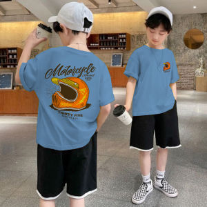 baju kaos distro gambar motor style anak laki-laki umur 7-16 tahun warna denim terbaru