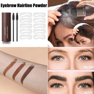 Eyebrow Hairline Powder Kits Eyebrow Stamp Shaping Makeup Long Lasting Waterproof Brow Powder Natural Eyebrow Stick Hair Line Contour Corrector