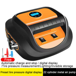 Car special air pump electric car tire pump portable multi-function car air pump car emergency tool 【Intelligent digital display. Preset tire pressure】