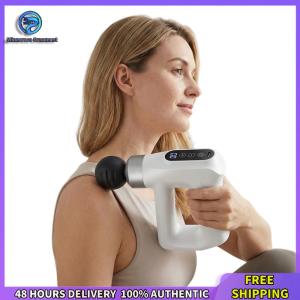 Winnereco Electric Fascia Massager with 12 Replacement Heads Mini Massage Adjustable Gears & LCD Screen for Shoulder Body Back