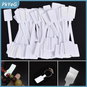 PkYeG 100PCS Giá Trắng nhãn thẻ với treo chuỗi Đồ trang sức văn phòng phẩm giày vải