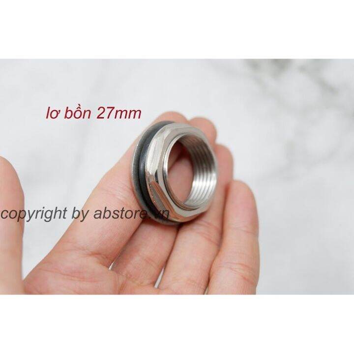 Ốc Rốn Bồn Nước, Téc Nước Inox, Lơ Bồn, Co Inox Bồn Nước 27, Lơ Bồn 48