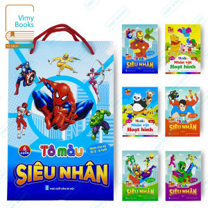 Sách - Tô Màu Siêu Nhân Dành Cho Bé Từ 2-6 Tuổi ( 6 Cuốn )