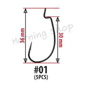 เบ็ดหนอนยาง Weebass รุ่น PK J78128 แบบซอง ตัวเบ็ด ตัวเบ็ดเกี่ยวเหยื่อยาง