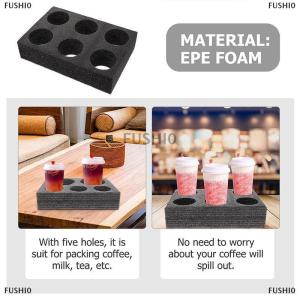 [COD] FUSHI0 Cup Carrier Holder Drink Tray Takeout Coffee Trays Disposable Beverage Delivery Holders Out Take Packing Go Carry Drinks