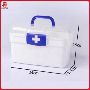 กล่องเก็บยาฟอง ที่เก็บเครื่องประดับแบบพกพาหลายชั้น ที่เก็บกล่องยาความจุขนาดใหญ่พลาสติกเต็มรูปแบบ- ที่เก็บเครื่องประดับ กล่องเก็บยาแบบพกพาพลาสติก ใช้ภาชนะเก็บความจุขนาดใหญ่หลายชั้น