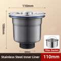 Kitchen Sink Drain Pipe Fittings Single Tank Set Sink Anti Odor Universal Drain Pipe Complete Set单槽套装. 