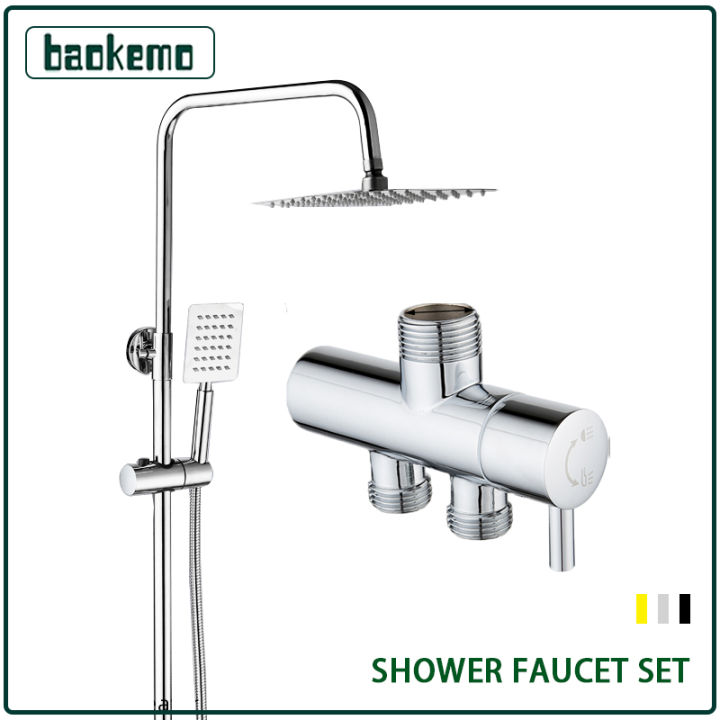 Ready Stock Instant Water Heater Rain Shower Set Two Function Shower Set Silver Color Lazada