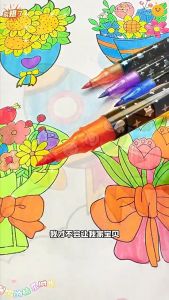 CuddleCove Double Head Glitter Marker Pen Dual Tips Glitter Finish Kid Safe Multi Surface 24 48 72 96 Colors