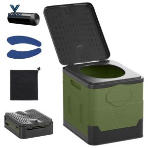Strong Bearing Capacity Trash Can Stool Portable Toilet for Adults & Kids for Car Truck Camping Hiking Fishing Long Trip [Vodool Center]