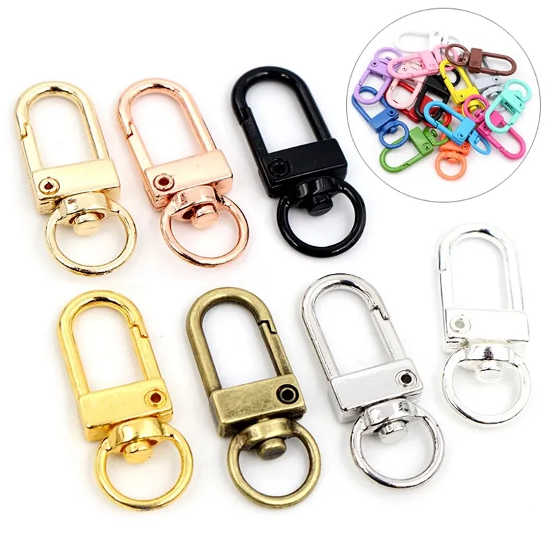 800PCS Lobster Keychain Lanyard Jewelry Swivel Snap Hook with Key