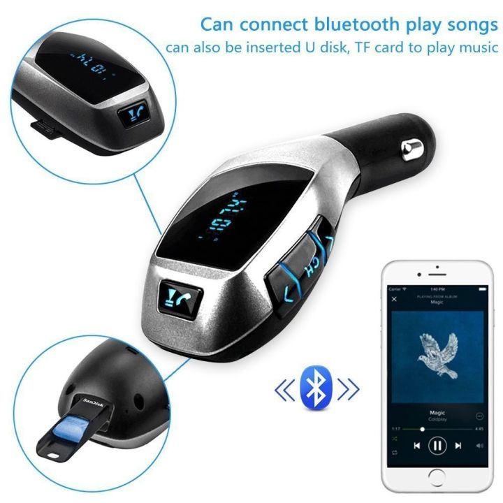 Transmetteur FM Bluetooth X5 Pour Voiture - Lecteur MP3, Chargeur USB - Neuf Sous Emballage