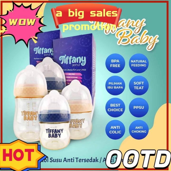 ☟Tiffany Baby Advance  Anti - Tersedak  Anti - Tumpah  Kualiti PPSU  Botol  Puting Susu❖