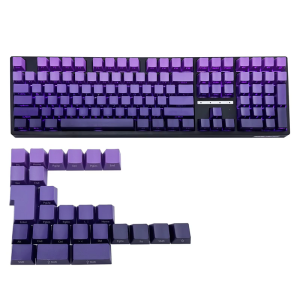 134 Purplee Gradients Original Height Keycaps Side Print Backlit Dye Sublimation KeyCap for Mechanical Keyboards