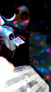 Led nháy theo nhạc . cầu xoay 7 màu. cầu xoay pha lê . đèn xoay vũ trụ quán bar vũ trường cà phê