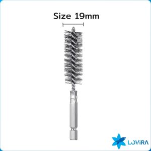 LoviRa tainless Steel Wire Cleaning Brush with Handle 1/4Inch Hex Shank for Power Drill Impact Driver
