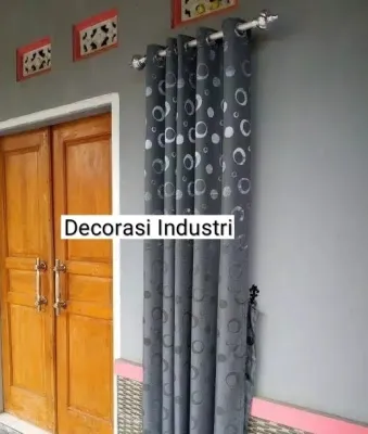 Gorden Polos Jendela Pintu Minimalis Mewah Murah Tirai Korden Gordeng Gordyn Hordeng Embos Tebal blackout Warna Abu abu Hijau Coklat Ungu Terbaru Kamar Ruang Tamu 2 meter kaca pendek Gratis ongkir panjang 2 meter