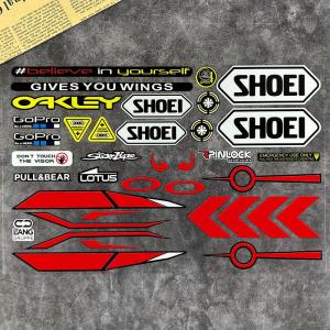 Refelctive Helmet Sticker Logo Decal Visor Windshield Glass Lens Side Body Stickers Waterproof Decals Racing Motorcycle Accessories Car Scooter Bicycle Used For HJC KYT SHOEI Agv SHARK LS2 Airoh Scorpion EXO