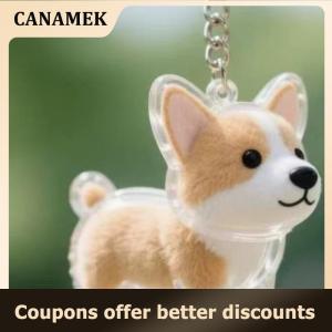 【 CANAMEK 】 Dog Shape Pet Hair Storage Box Transparent DIY Handmade Pet Hair Keychain Backpack Decor Accessories Souvenir Collection Gift