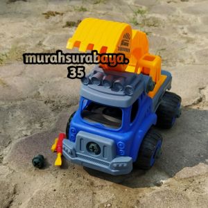 DIY Truck Construction Car OCT 5753 | Mainan Mobil Mobilan Truk Kontruksi Set Obeng Terbaru Mainan Anak Truk Kontruksi Excavator Murah Mobil Truk Bongkar Pasang cocok Untuk Anak Cowok Kemasan Kantong Ukuran Sedang Bahan Plastik Kuat Dan berkualitas