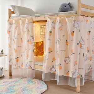 Bestenrose 1.15m*2m Student Dormitory Bed Curtains University Girl boy Bedroom Single Bed Upper Under Shade Cloth Curtains