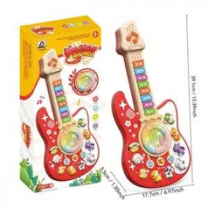 Childrens Electronic Guitar Baby Piano with Animal Sounds Color RecognitionLights & Melodies Educational Toy Green Giraffe2026