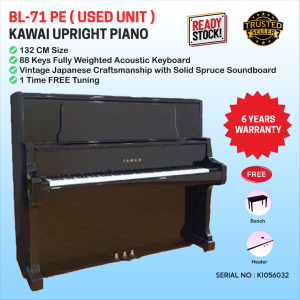 KAWAI MUSIC ORIGINAL QUALITY BL-71 PE UPRIGHT ACOUSTIC PIANO SECOND HAND ( USED UNIT ) AT HOME DECO
