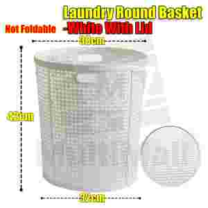 Round Laundry Basket with Lid | Dirty Clothes Laundry Basket Plastic | Multifunctional Basket Easy Storage |storage basket with lid