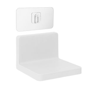 Punch-Free Wall Shelf Key Rack Multifunction Wall Mounted Storage Rack Adhesive DIY Soap Sponge Holder Kitchen Bathroom Shelves