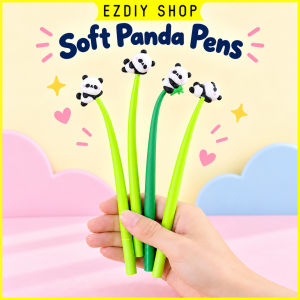 Cute Panda Flexible Gel Pen 0.5mm Black Ink Ball Point Pen Soft Bendable School Stationery Student Office Supplies Kids Gift