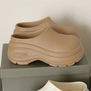 [Free Shipping] Solid-Color Minimalist Summer Sandals For Women Featuring A Thick Sole Open-Toe Design And Suitable For Outdoor Wear