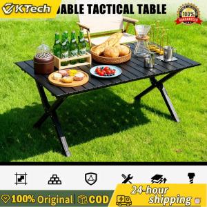 【Vktech】 Aluminum Alloy Portable Picnic Table Roll-Up Outdoor Table Backpacking Table