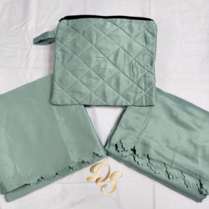 - Mukena Dewasa Kanza 2in1 Lasercut Sutra Velvet Premium Cantik Nyaman Tebal.halus