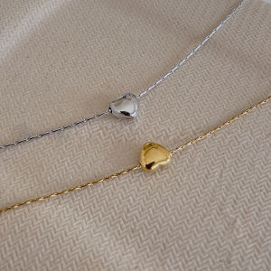 [haoh] Minimalist Clavicle Necklaces For Women Tiny Heart LOVE Necklaces Dainty Fashion Jewelry