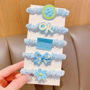 Set 5 dây cột tóc vải kèm họa tiết đáng yêu cho bé gái NiA shop PK134