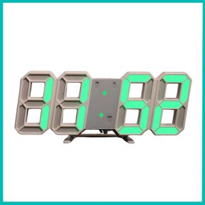 W&G Jam Meja LED Modern Digital Clock with Alarm Function - H211 / Jam Alarm Meja Dinding digital Keren Modern Estetik Warna Hijau Biru Ungu Merah / Jam Dinding Meja digital LED Minimalis Estetik Hias USB Alarm /Jam Otomatis Jam Alarm Untuk Sahur