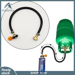 Aminiry[Love sports] Gas Refill Adapter Leakproof Rubber Gas Refill Pipe Tube Cylinder Convertor Filling Tank Coupler Accessories Valve Braided Hose