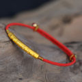 【Limited stock】 Vintage Silver Tibetan Buddhism Red Rope Bracelet Women Gold Color Om Mani Pedme Hum Spiritual Braelet For Women Jewelry. 