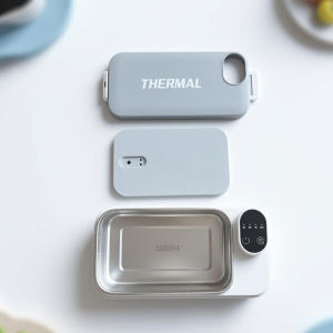 Portable Electric Lunch Box - 304 Stainless Steel No Water Needed Auto Heating & Keep Warm