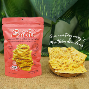 [GÓI LẺ 45G] Snack Bánh Tráng Nướng Giòn Sachi Phủ Vị Mực Nướng Thơm Ngon Giòn Tan Ăn Vặt Healthy Dinh Dưỡng Đặc Sản Bình Định