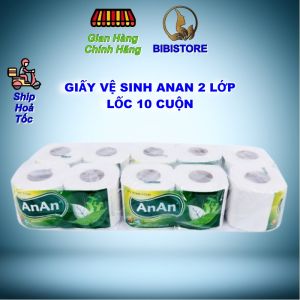 Lốc 10 Cuôn Giấy Vệ Sinh An An Bathroom Tissue 2 lớp (Bibistore TB)