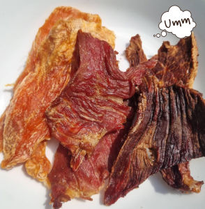 สามสหาย รวม หมู วัว ไก่ อบแห้ง ขนมสำหรับสุนัข  umm ขนมหมา