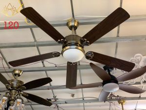 (Tặng Kèm Móc) Quạt trần đèn cánh gỗ tân cổ điển có điều khiển cầm tayđộng cơ DC lõi đồng 6 tốc độ mátđảo chiều hút ẩm bảo hành 5 năm